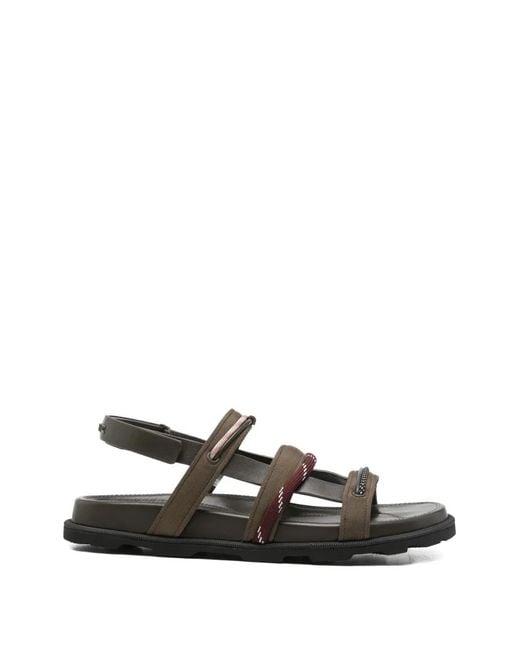 Moncler White Multi-Strap Leather Sandals