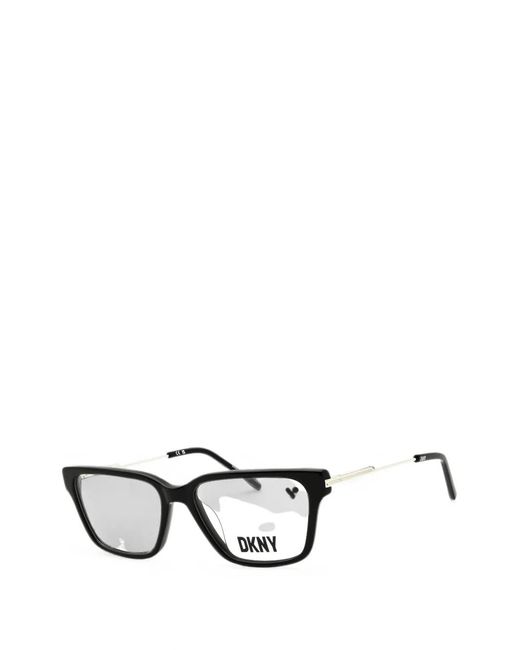 DKNY Black Rectangle-Frame Glasses