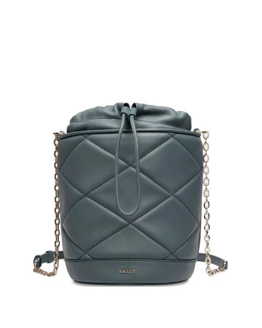 Bally Blue Quilted Chain Bag