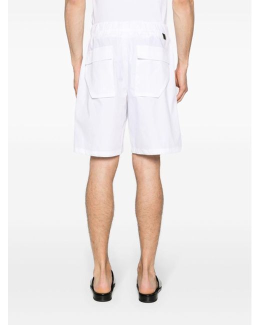 Low Brand White Combo Poplin Bermuda Shorts for men