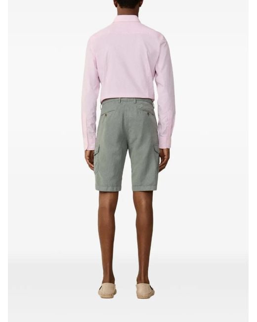 Hackett Gray Sanderson Garment-Dyed Cargo Shorts for men