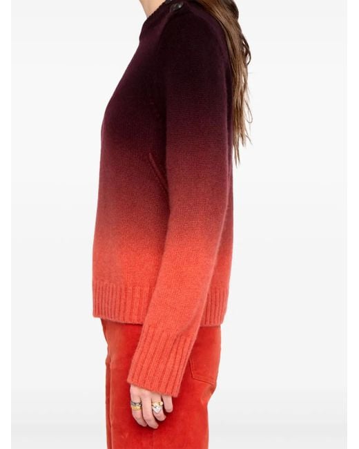 Zadig & Voltaire Red Malty Cashmere Sweater