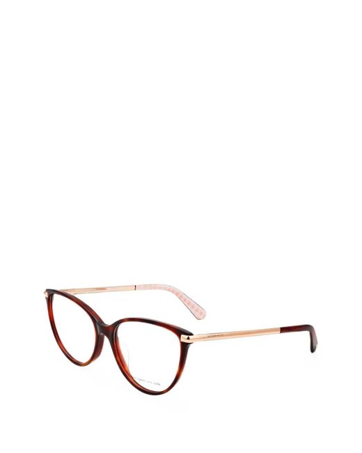 Kate Spade White Tortoiseshell-Effect Cat-Eye Glasses