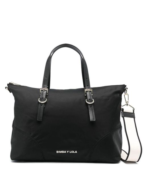 Bimba Y Lola Black Handtasche mit Logo-Schriftzug