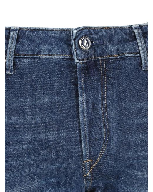 Hand Picked Blue Jean Ravello À Patch Logo for men
