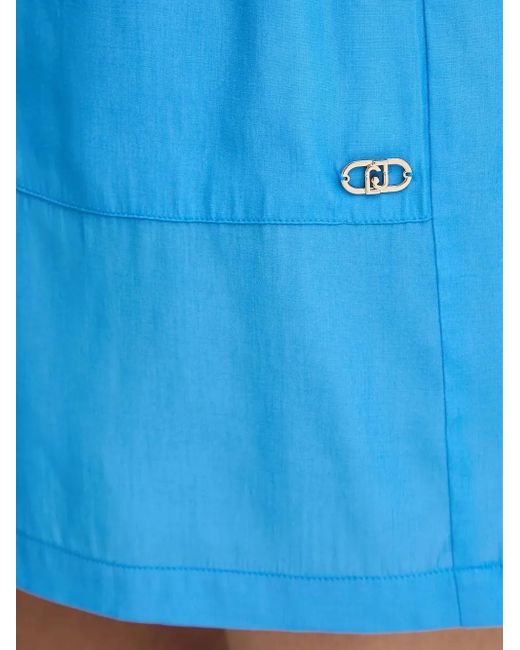 Liu Jo Blue Pleated Elasticated Shorts