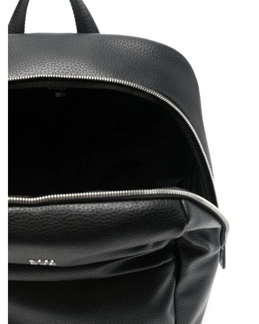 Boss Black Pebbled Backpack for men