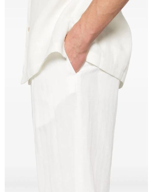 Eleventy White Tapered Chinos for men