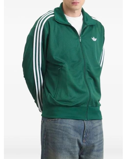 Adidas Green Firebird Side-Stripe Jacket for men