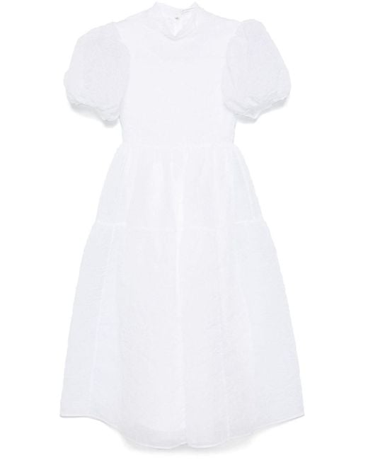 CECILIE BAHNSEN White Kelly Midikleid