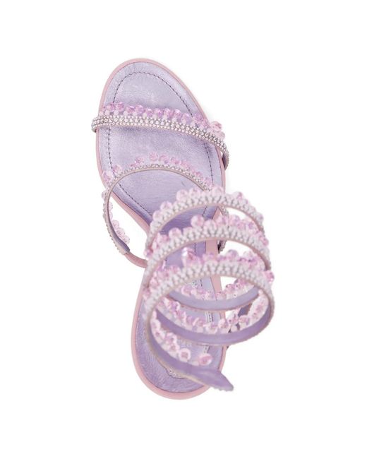 Rene Caovilla Pink 105Mm Chandelier Sandals