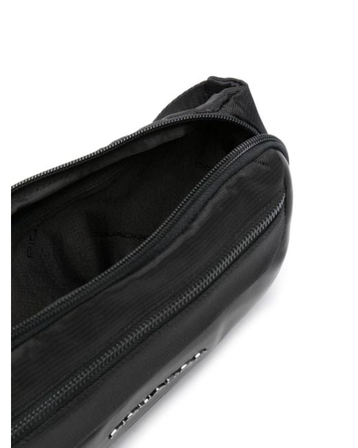 Piquadro Black Logo-plaque Belt Bag for men