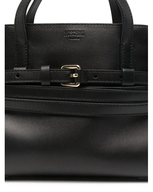 Moschino Black Tie Me Small Tote