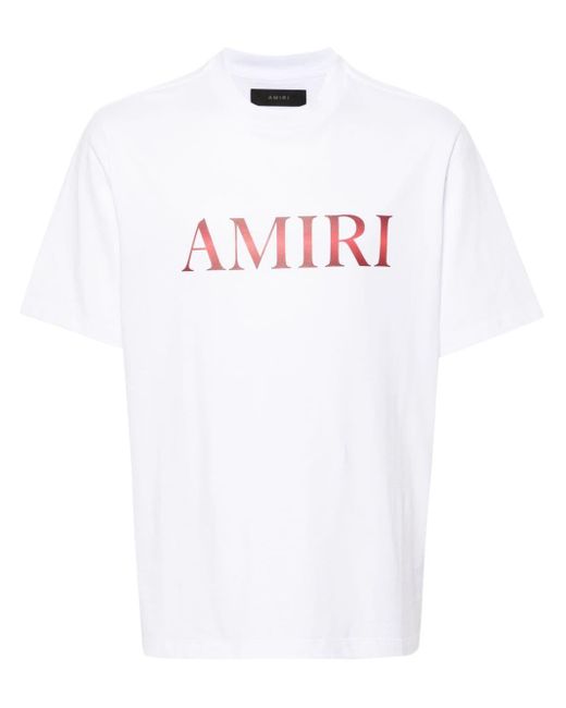 Camiseta con logo estampado Amiri de hombre de color White