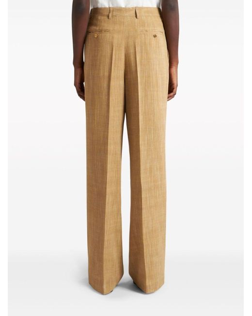 Etro Natural Slub-effect Tailored Trousers