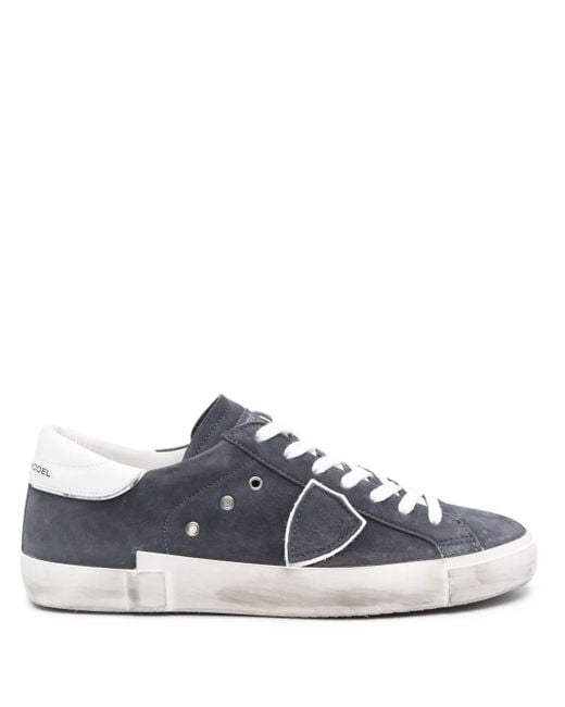 Philippe Model Paris Sneakers Met Logopatch in het Blue voor heren