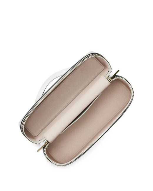 Michael Kors White Mini Jana Leather Cross Body Bag