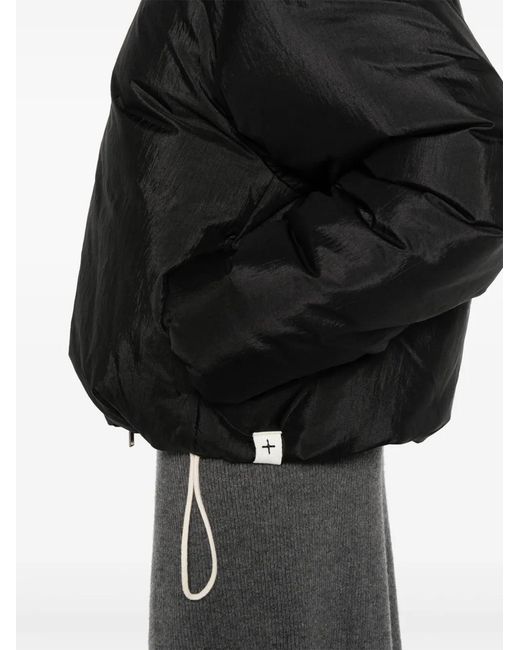 Jil Sander Black Hooded Puffer Jacket