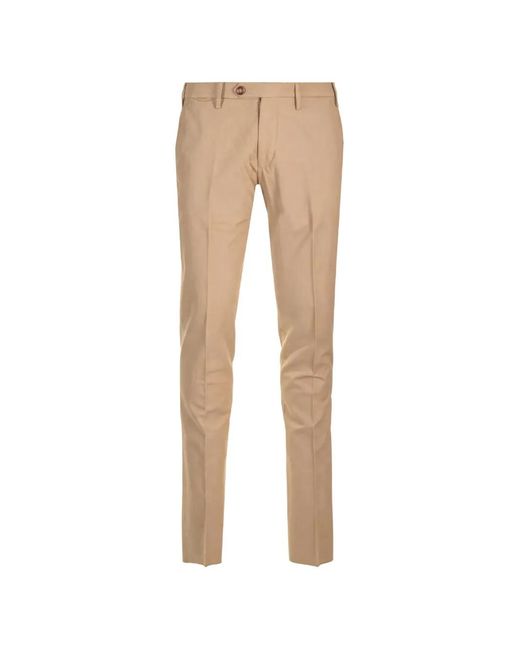 Al Duca D'aosta Natural Pressed-Crease Slim-Fit Trousers for men