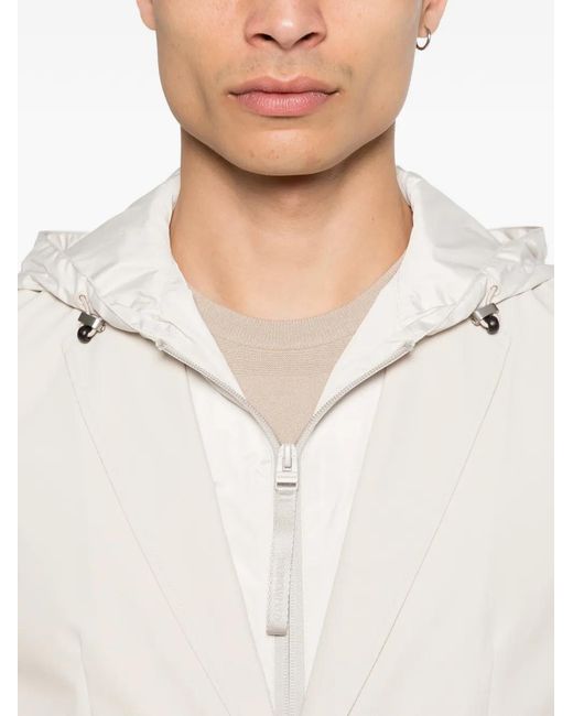 ALPHATAURI White Hooded Pocket Blazer