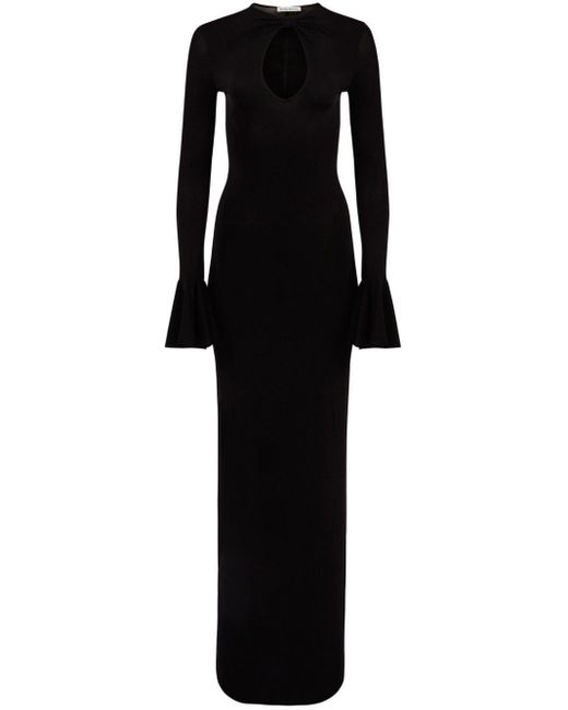 Nina Ricci Black Twisted Jersey Maxi Dress