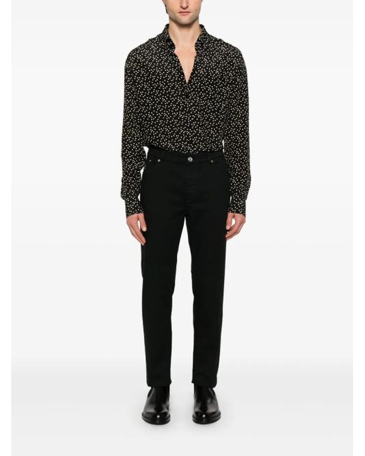 Tom Ford Black Fluid Silk Shirt For for men