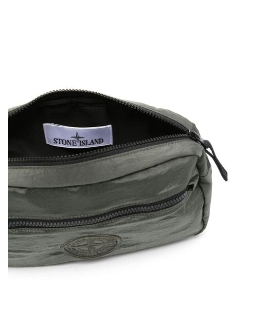 Stone Island Compass-Motif Belt Bag in Black for Men | Lyst