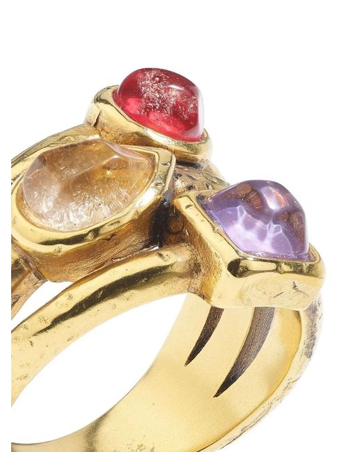 Goossens Metallic Mini Cabochons Stacking Ring