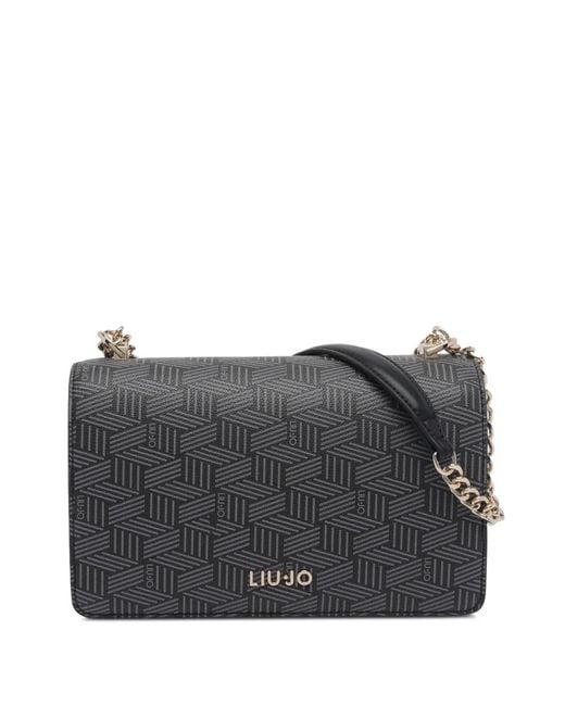 Liu Jo Gray Geometric-Pattern Shoulder Bag