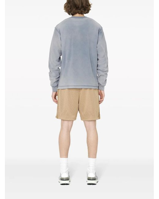 John Elliott Natural Stripe-detail Mesh Shorts for men
