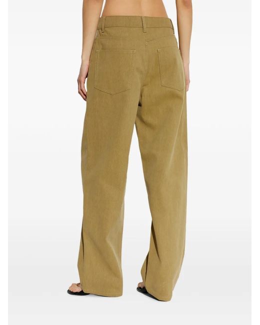 Rohe Green Button-Fastening Trousers