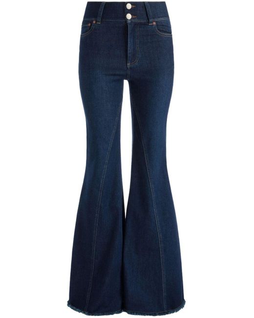 Alice + Olivia Blue Beautiful Jeans mit hohem Bund