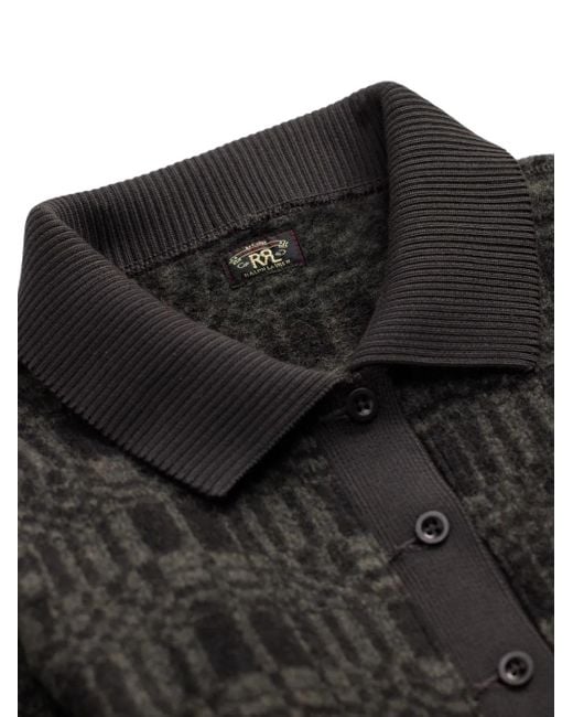 RRL ボタン カーディガン Black