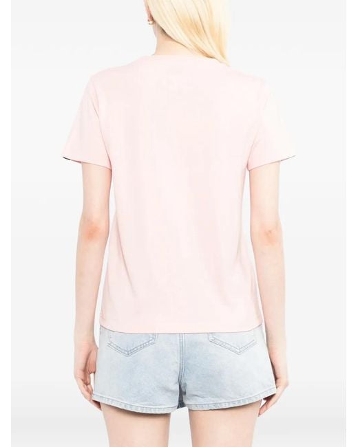 SPORT b. by agnès b. Pink Flower Dino Patched T-Shirt