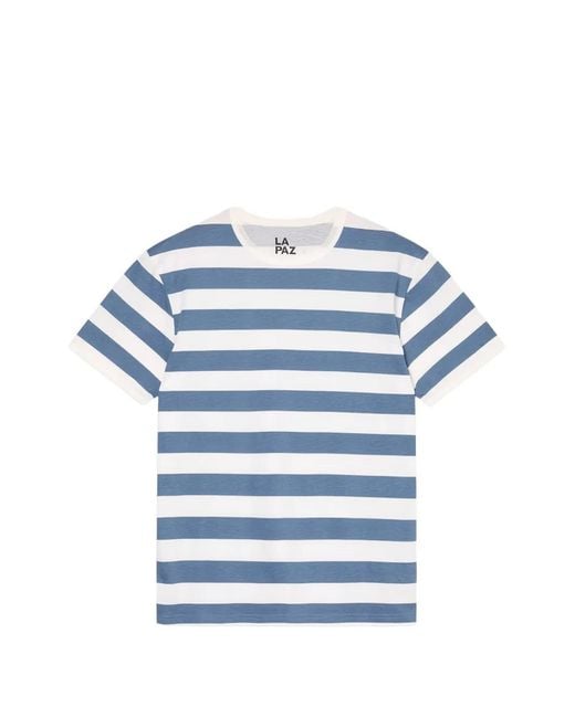 La Paz Blue Striped T-Shirt for men