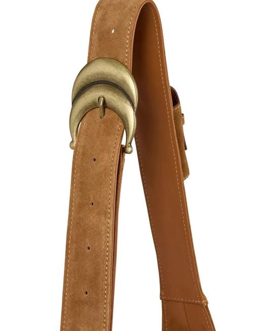 Ba&sh Brown You You Suede Shoulder Bag