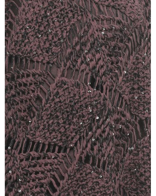 Antonelli Black Sequin-Embellished Fringed Sweater