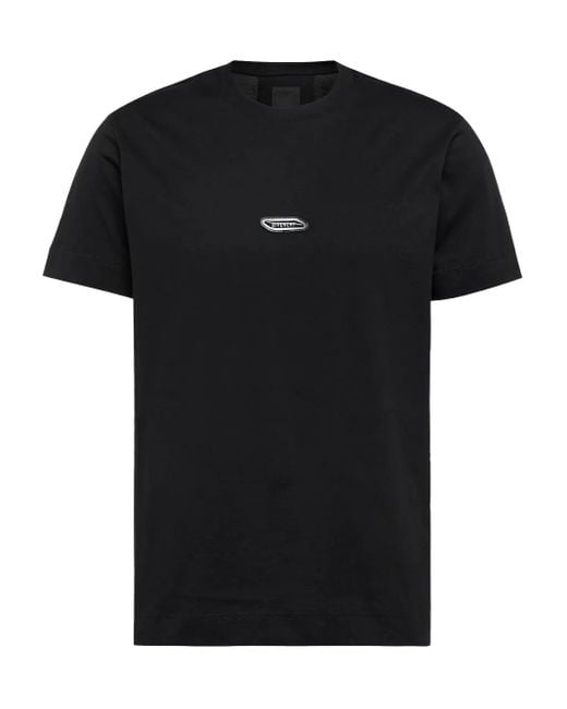 Givenchy Black Logo-Plaque T-Shirt for men