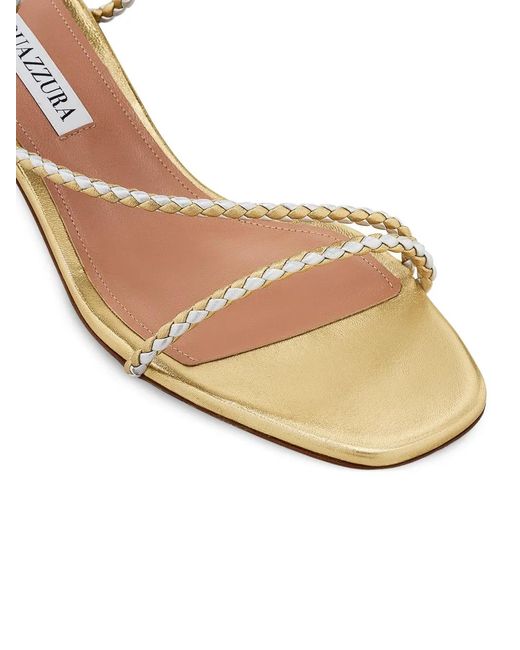 Aquazzura Natural Luca Braided Sandals