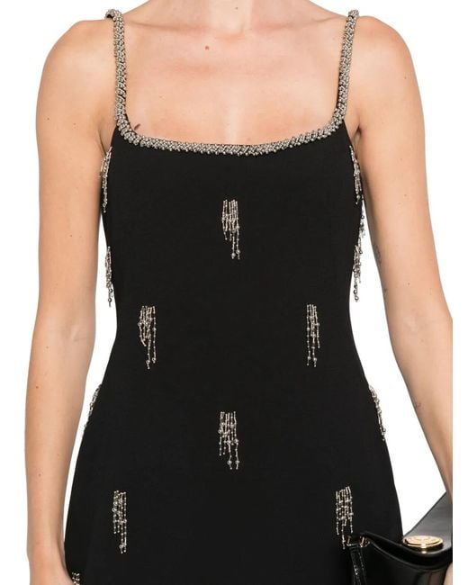 Jonathan Simkhai Black Embellished-Strap Mini Dress