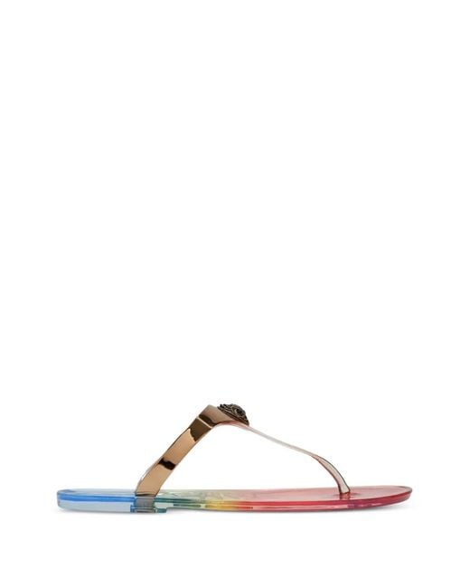 Kurt Geiger Pink Maddison T-Bar Flip-Flops