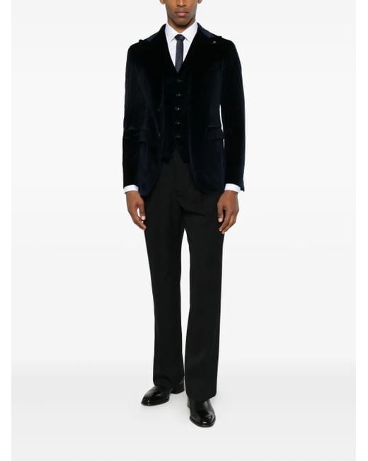 Tagliatore Black Pocket Blazer for men