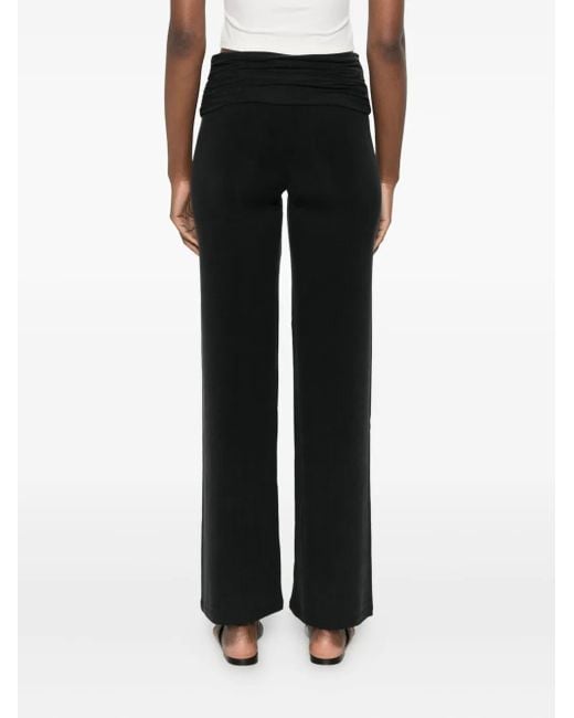 AYA MUSE Black Ruched Trousers