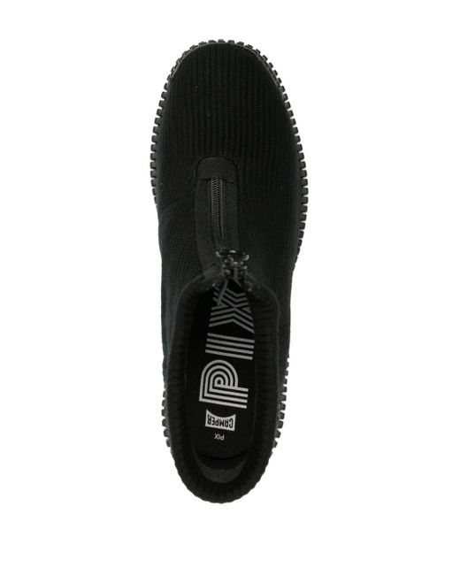 Camper Black Pix Ribbed-texture Ankle-lenght Boots