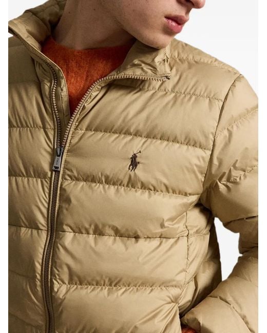 Polo Ralph Lauren Natural Quilted Mock-Neck Jacket for men