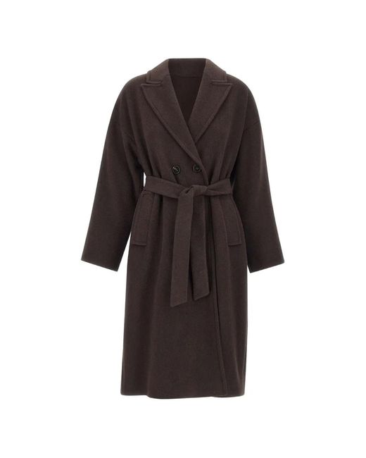 Marella Brown Saggio Double-Breasted Coat