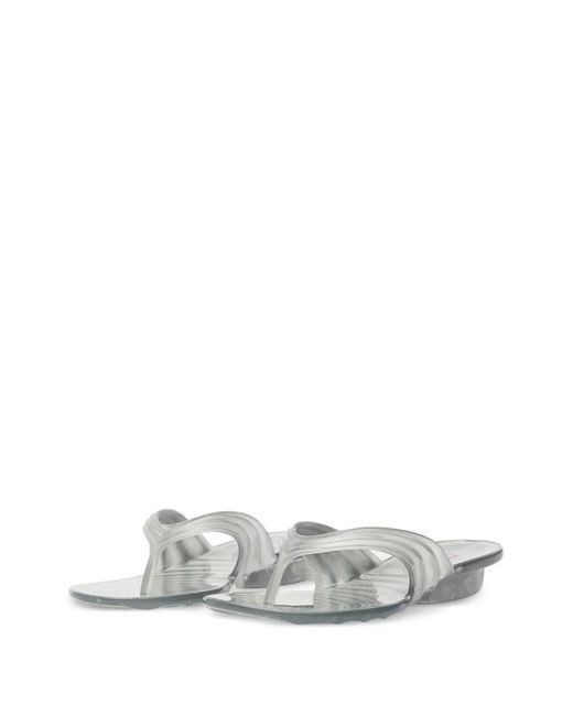 Melissa White Sculpted Thong-Strap Sandals