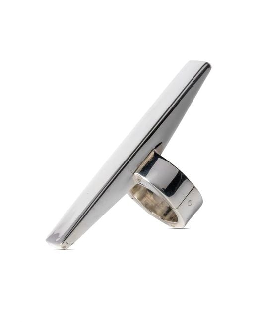 Parts Of 4 Metallic Sistema Rotated Bridge Sterling Ring