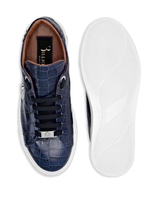 Billionaire Sneakers mit Kroko-Effekt in Blue für Herren