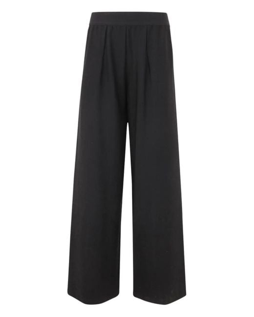 Maria Calderara Black Pleated Trousers